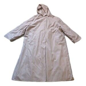 London Fog Brown Trench Coat Button Up Women's Sz 16W Reg W/ Removable Liner